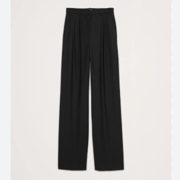 Banana Republic High Rise Wool Wide Leg Trouser Pant Size 0 / 26" - Picture 1 of 10